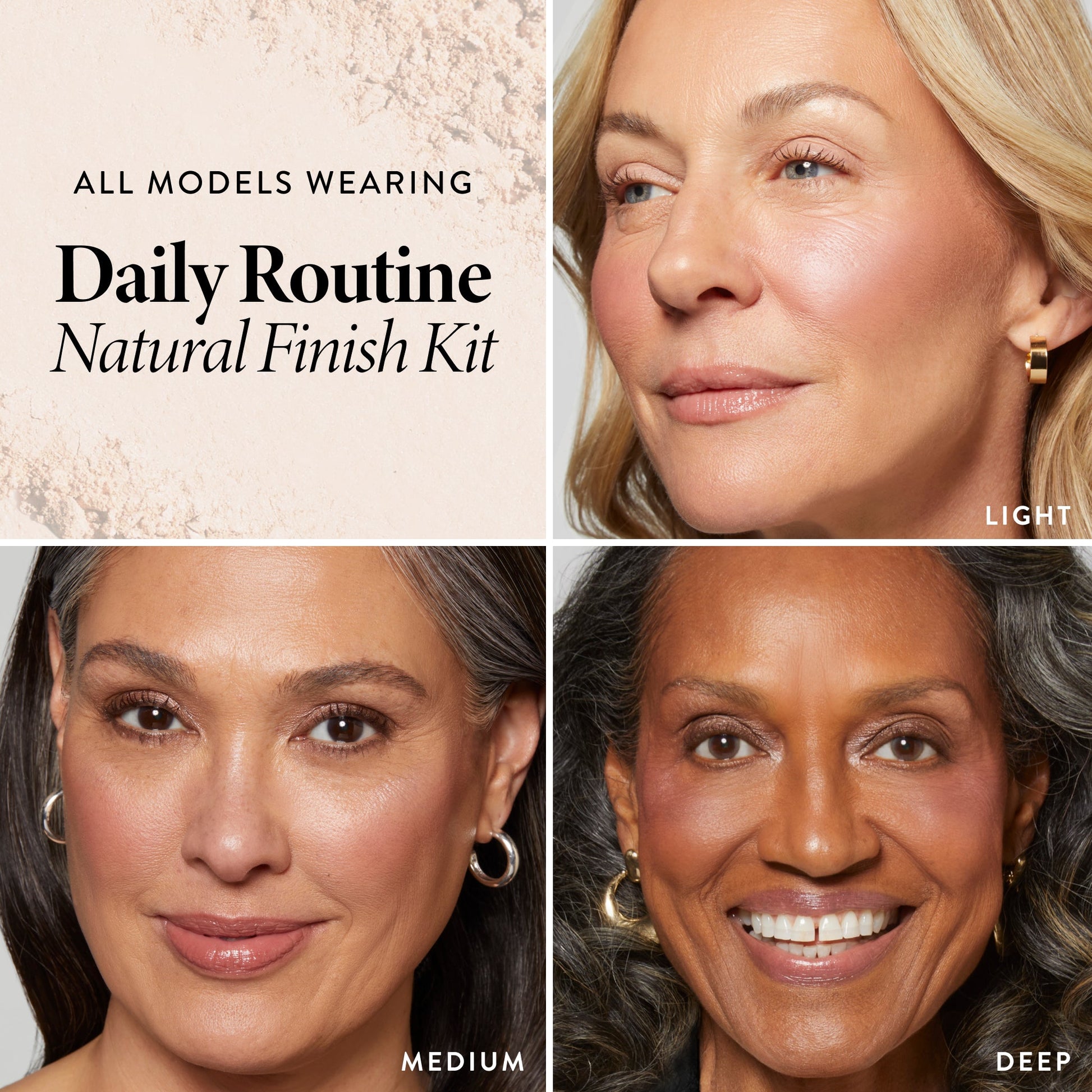 Daily Routine: Natural Finish Full Face Kit (4 PC)